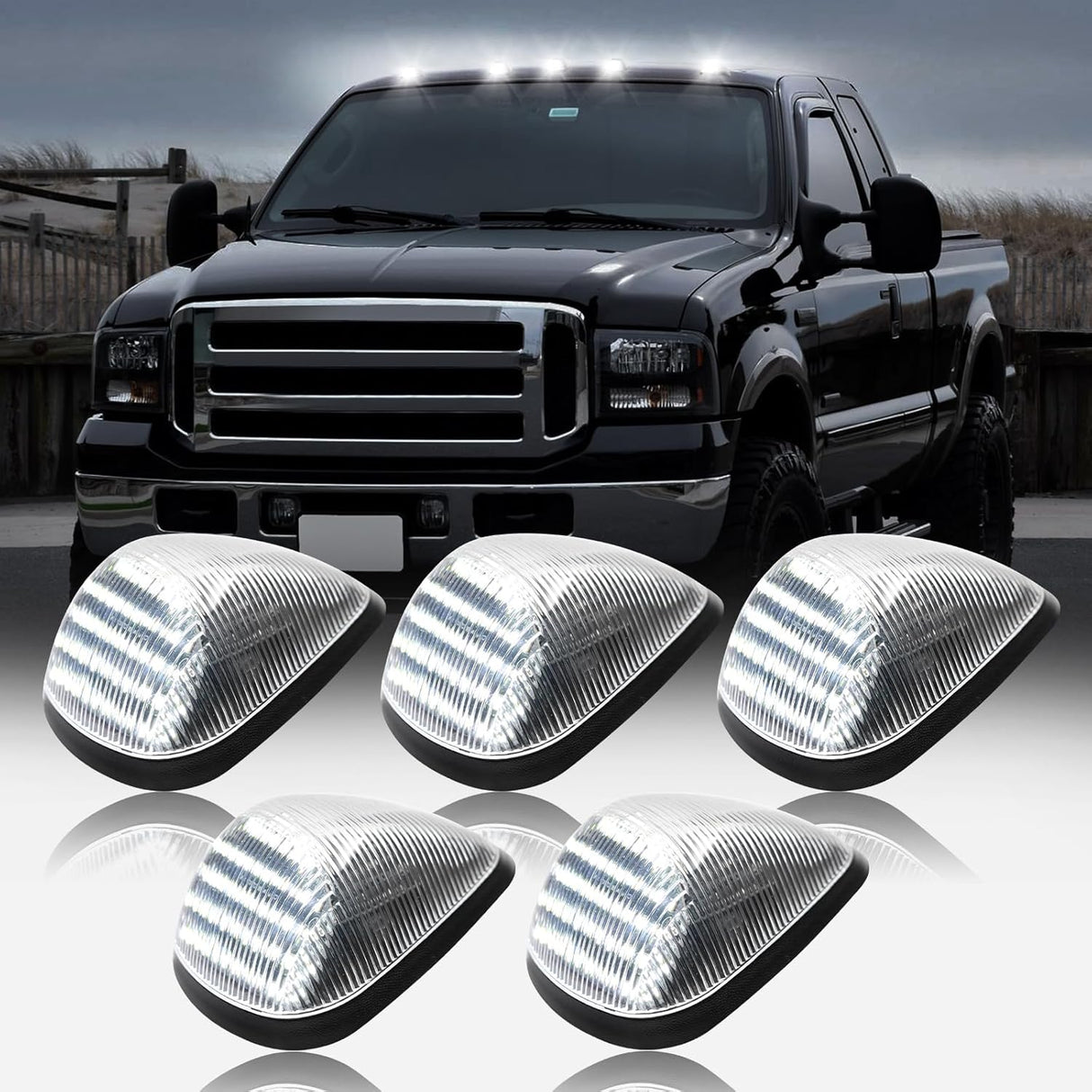 2008-2016 Ford F250 Super Duty Switchback LED Smoked Mirror Lights - AutoLEDTech.com