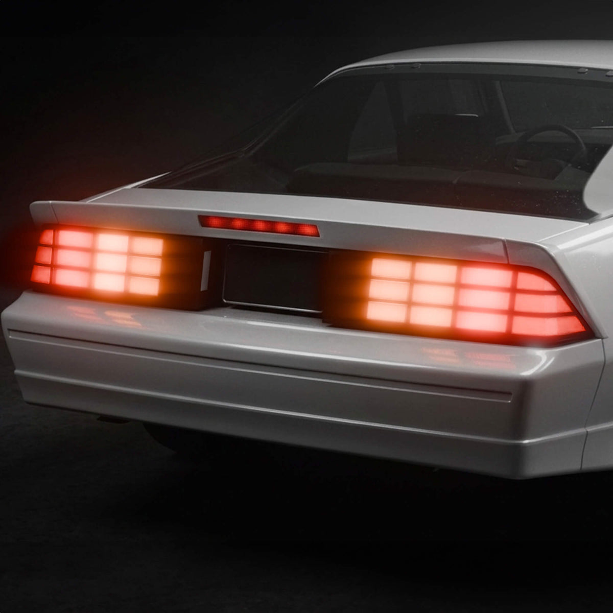 1982-1992 Chevrolet Camaro rear with ORACLE LED tail lights illuminated