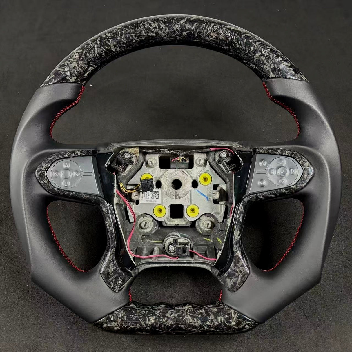 2014-2020 GMC Sierra Yukon Custom Carbon Fiber Steering Wheel - AutoLEDTech.com