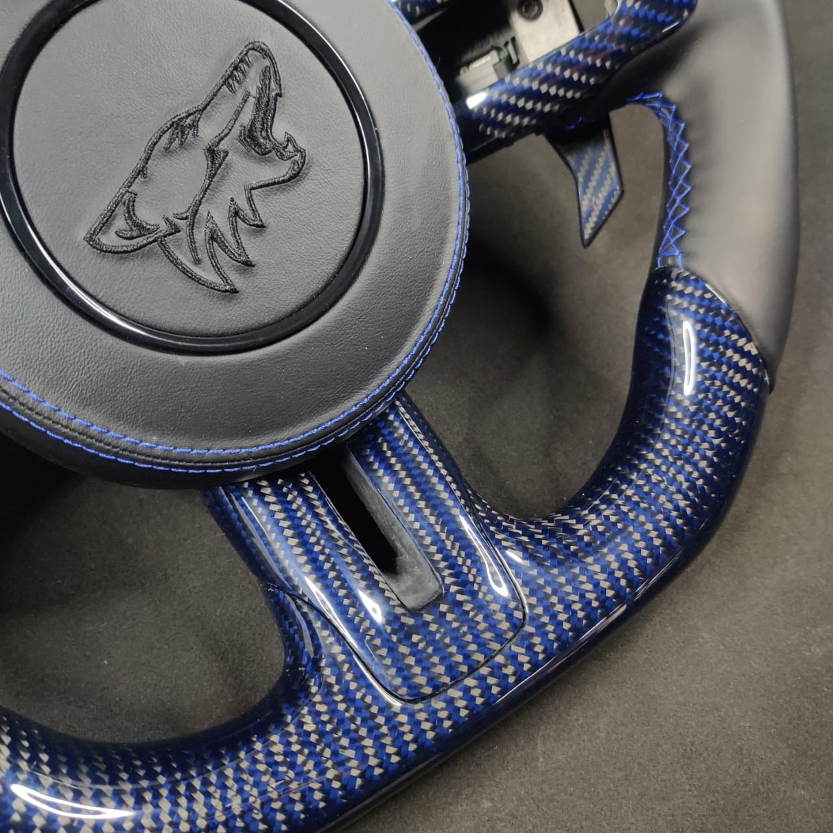 2024-2026+ Ford Mustang S650 Carbon Fiber LED Steering Wheel - AutoLEDTech.com