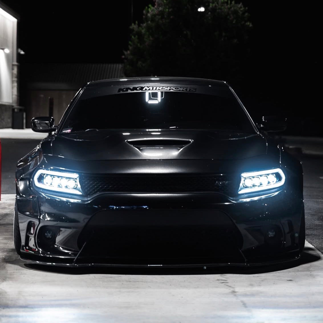 2015-2023 Dodge Charger Alpharex Nova LED Projector Headlights (Alpha Black) - AutoLEDTech.com