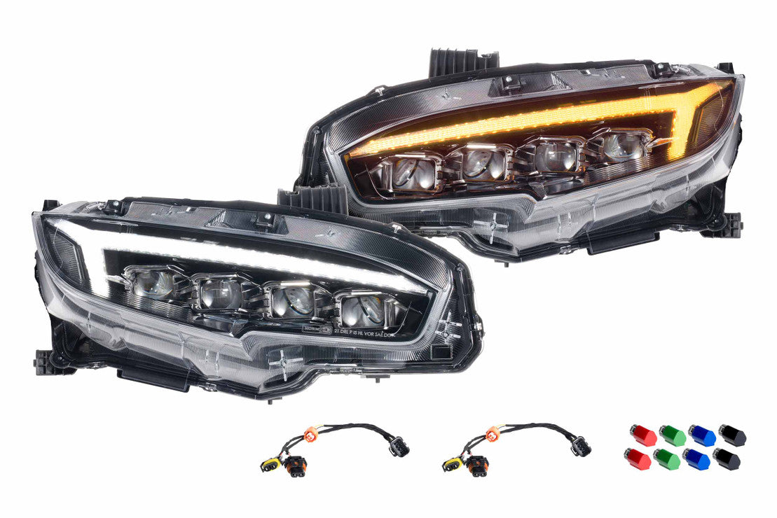2016-2021 Honda Civic RGBW Flow Series XB LED Projector DRL Headlights