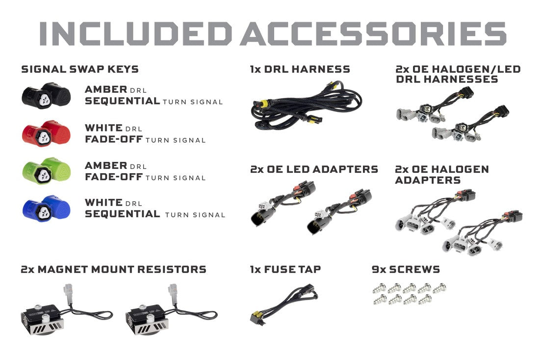 2016-2023 Toyota Tacoma XB EVO LED DRL Headlights