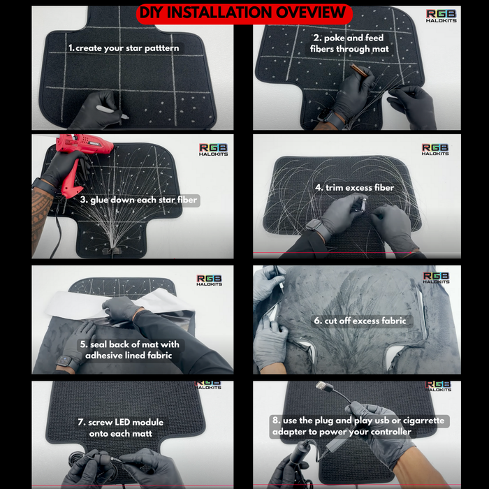 Dodge Charger Challenger Durango RGBW LED Starlight Floor Mats Lights Kit