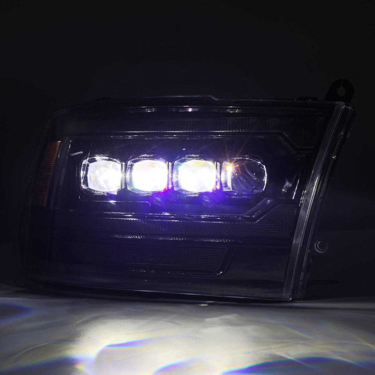 09-18 Ram Truck (MK II 5th Gen 2500 Style) NOVA-Series LED Projector Headlights Alpha-Black - AutoLEDTech.com