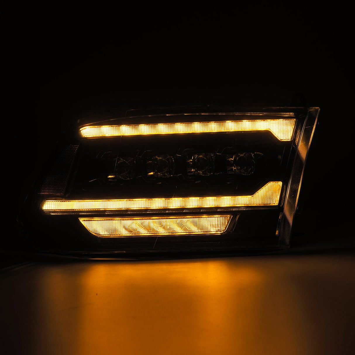 09-18 Ram Truck (MK II 5th Gen 2500 Style) NOVA-Series LED Projector Headlights Alpha-Black - AutoLEDTech.com
