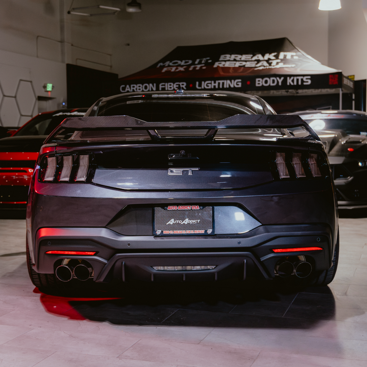 2024-2026 Ford Mustang S650 Smoked Euro Style LED Tail Lights