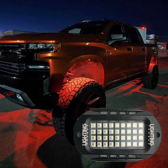 Hyper Pro MAX 104W PURE WHITE LED Rock Lights Pod Kit (9100 Lm)