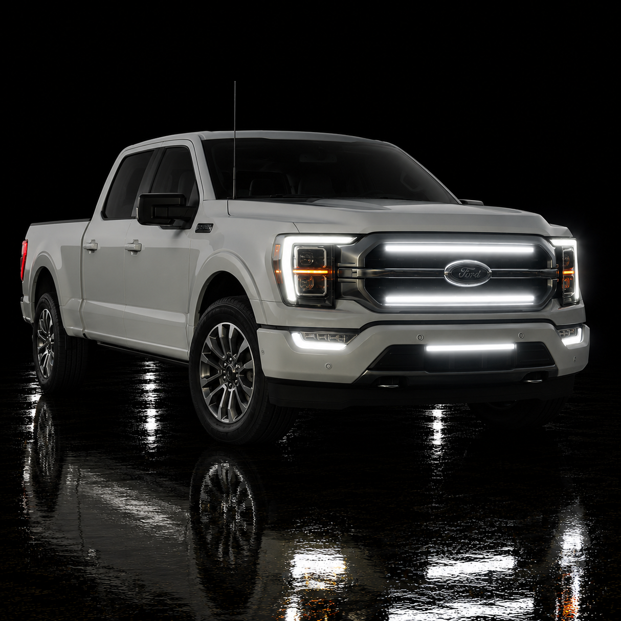 2021-2023 Ford F150 Platinum XLT LED Grill Accent Lights Bars Kit - AutoLEDTech.com