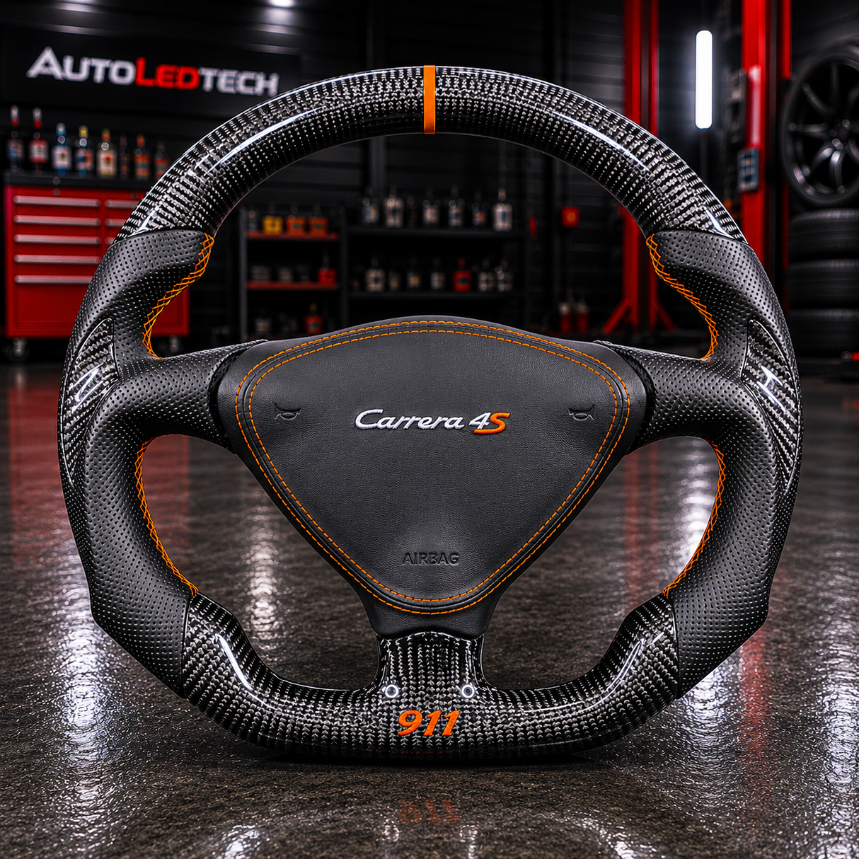 1995-2005 Porsche 996 993 986 Custom Carbon Fiber Steering Wheel - AutoLEDTech.com