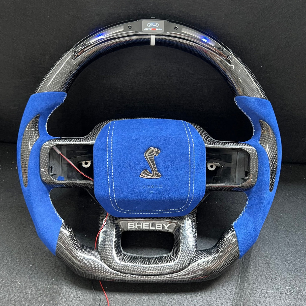 2021-2026+ Ford F150 & Raptor Custom Carbon Fiber LED Steering Wheel - AutoLEDTech.com