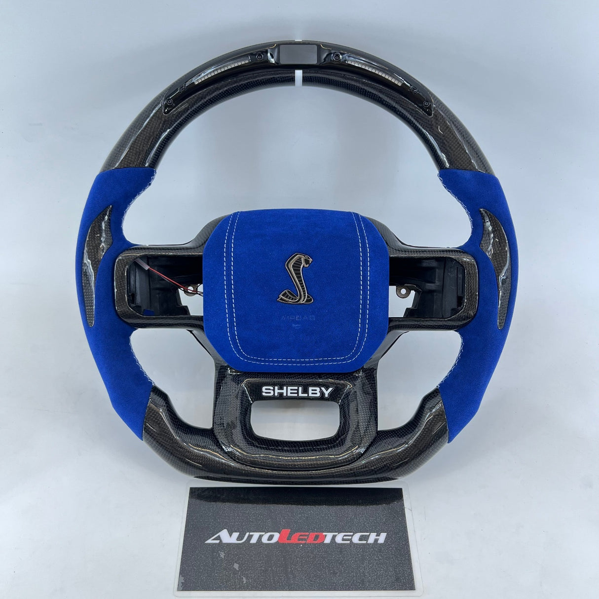 2021-2026+ Ford F150 & Raptor Custom Carbon Fiber LED Steering Wheel - AutoLEDTech.com