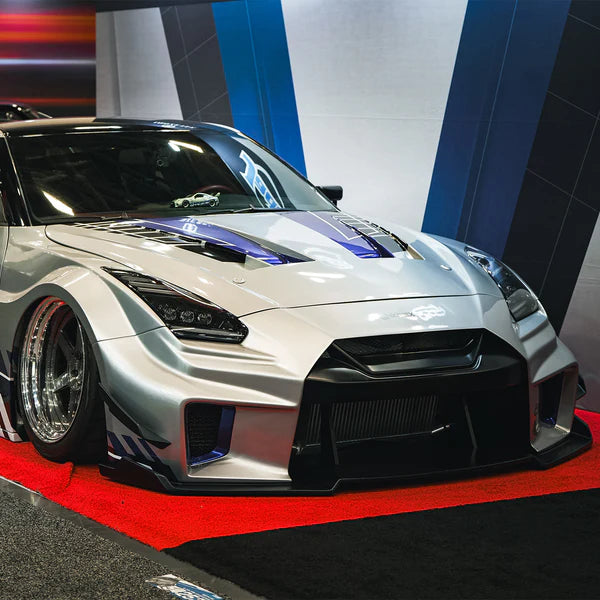 2009-2025+ Nissan GTR NOVA-Series LED Projector Headlights Alpha-Black