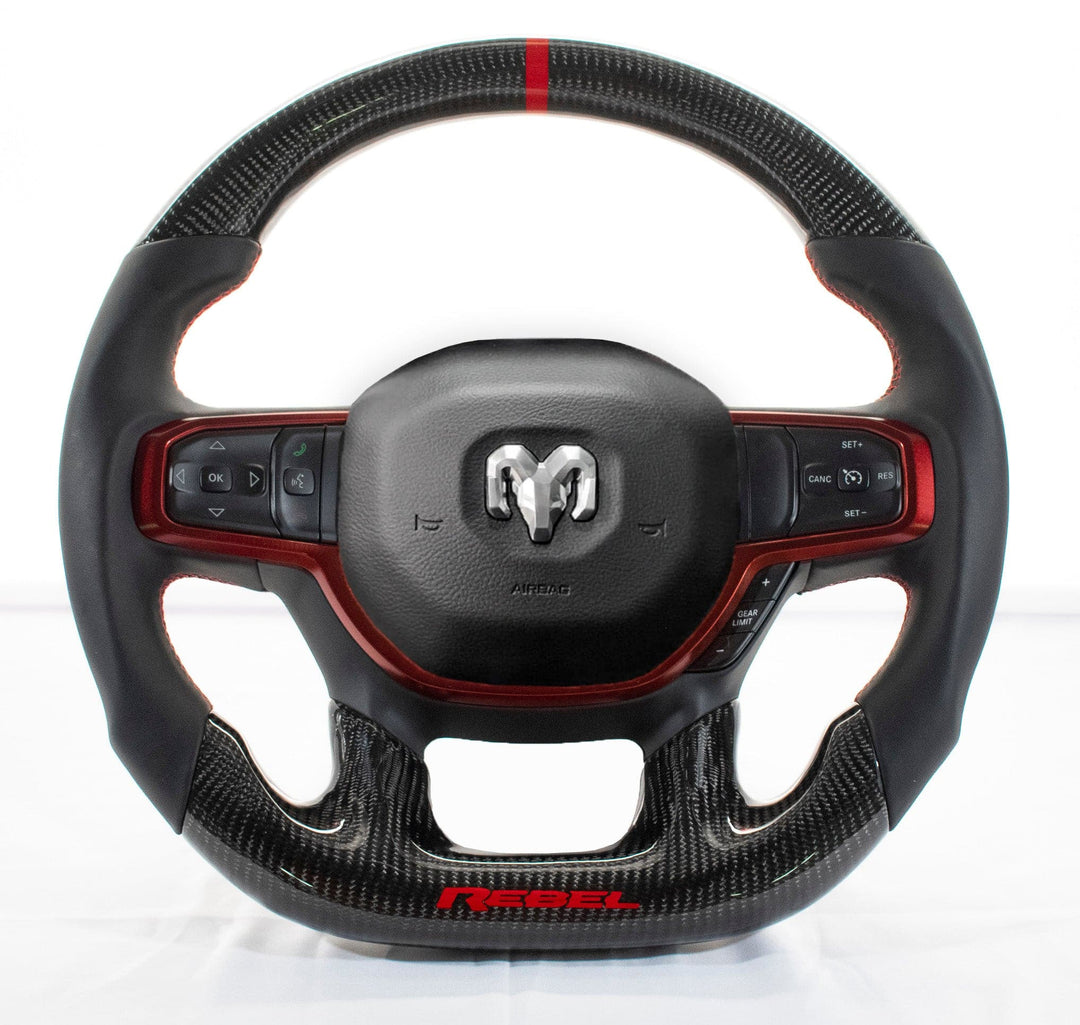 2019-2025+ Ram 1500 2500 HD Custom Carbon Fiber Steering Wheel