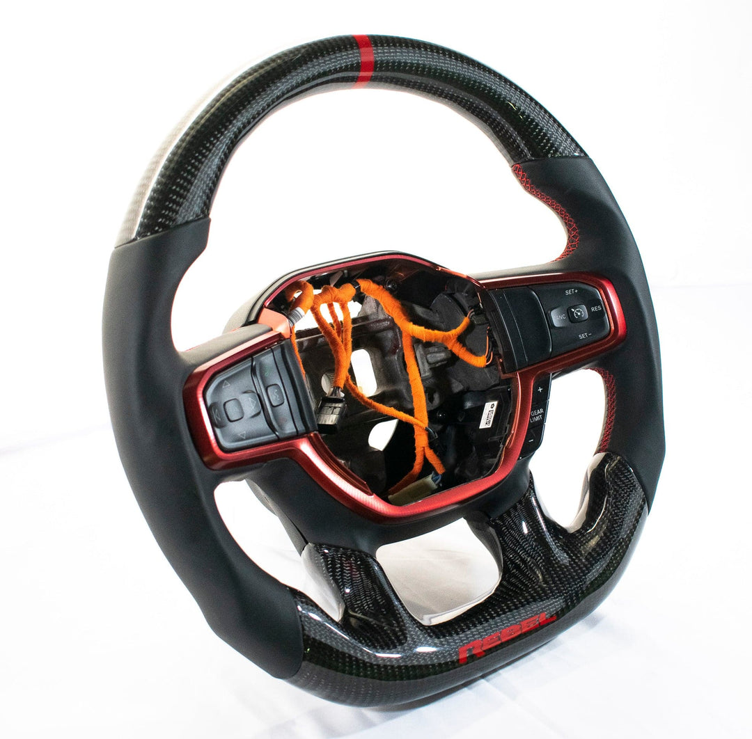 2019-2025+ Ram 1500 2500 HD Custom Carbon Fiber Steering Wheel