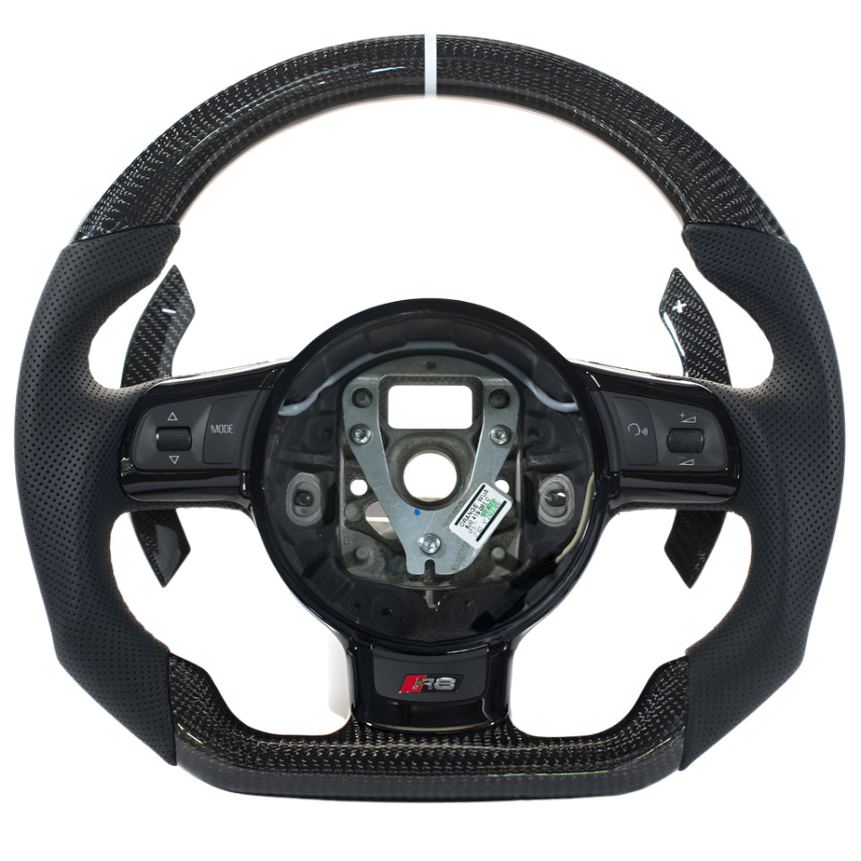 2014-2025 Jaguar F-Type F-Pace Custom Carbon Fiber Steering Wheel - AutoLEDTech.com