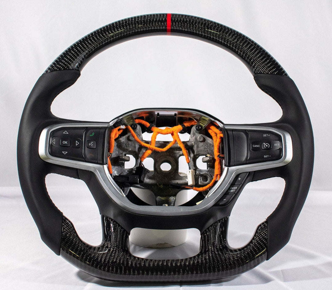 2019-2025+ Ram 1500 2500 HD Custom Carbon Fiber Steering Wheel
