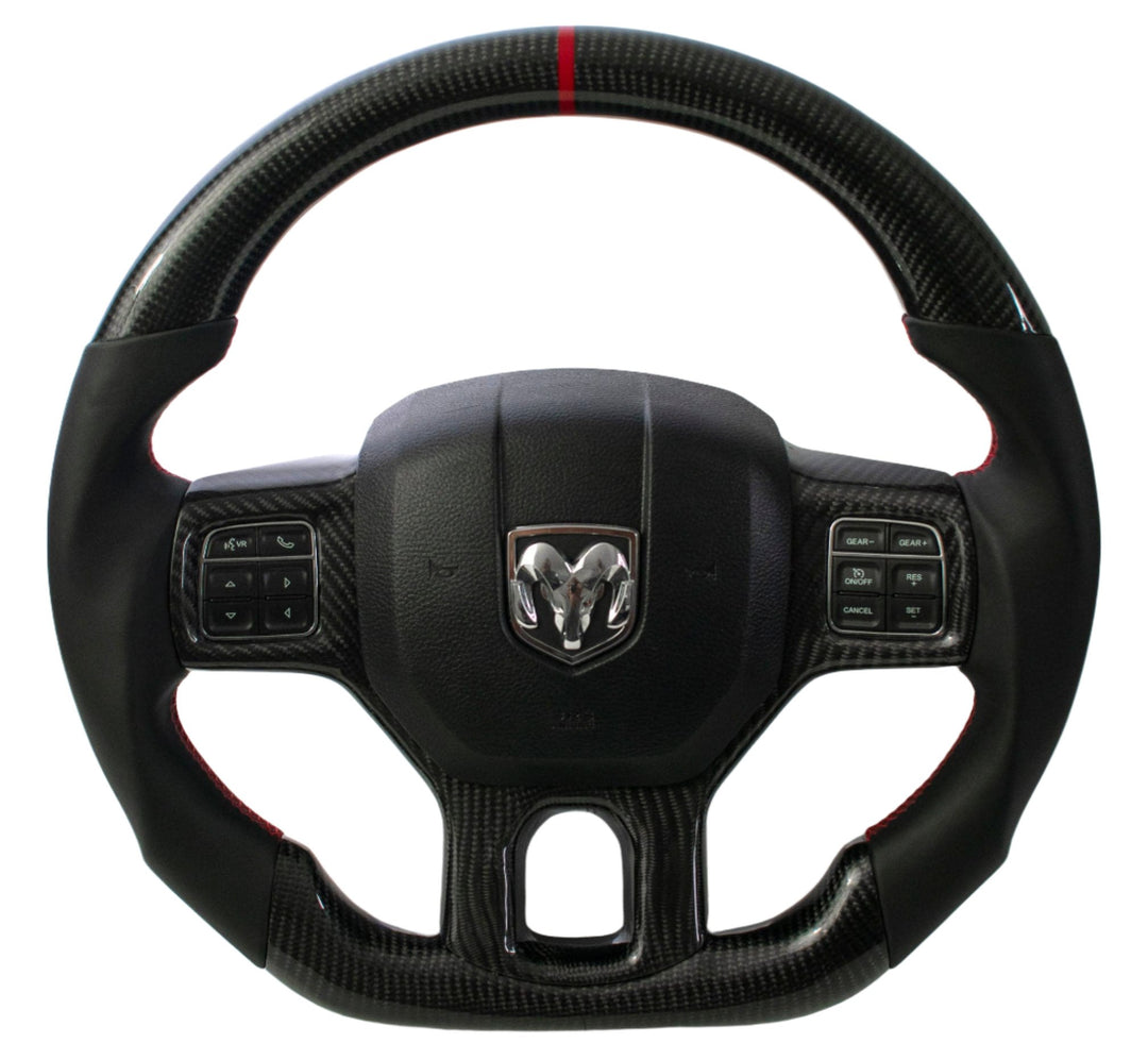 2012-2018 Dodge Ram Custom Carbon Fiber Steering Wheel - AutoLEDTech.com