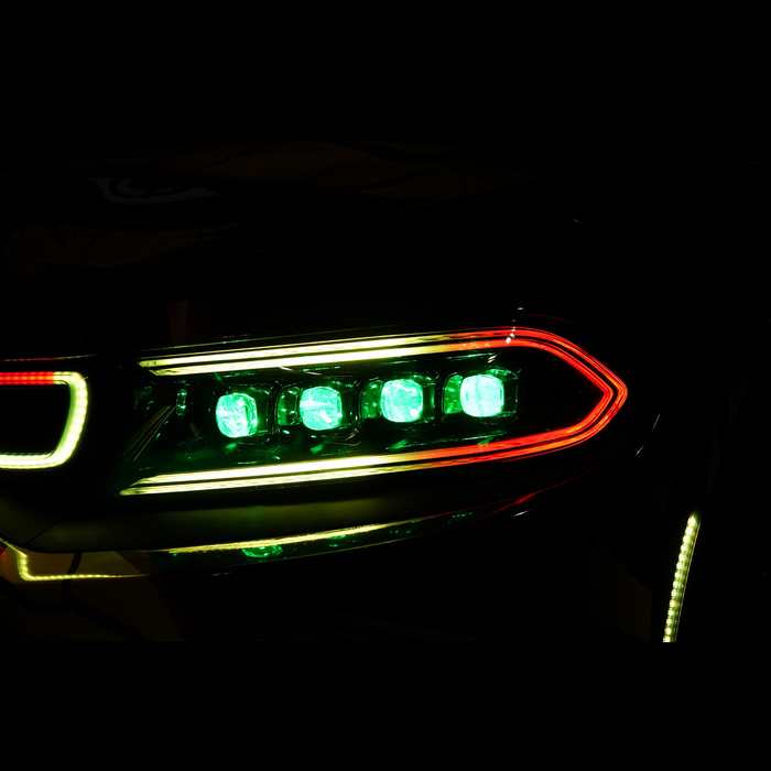 2015-2023 Dodge Charger Alpharex RGBW FLOW SERIES LED DRL Headlights