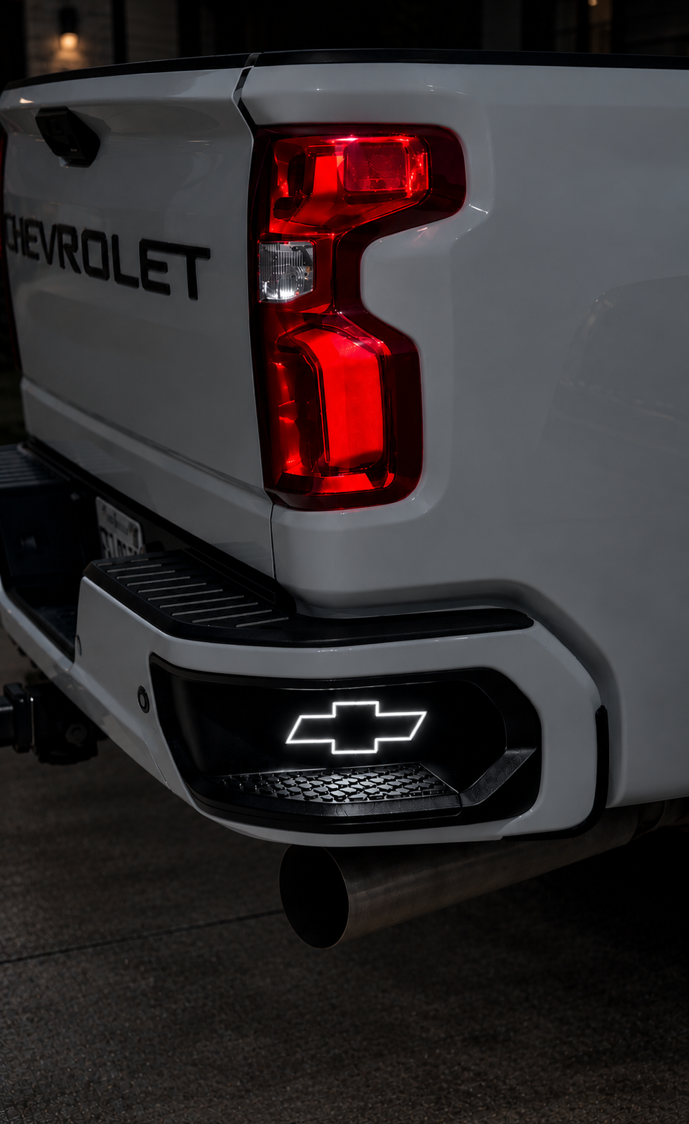2019-2027+ GMC/Chevy 1500 Illuminated Rear Bumper Corner Step Inserts (Silverado/ Sierra) - AutoLEDTech.com