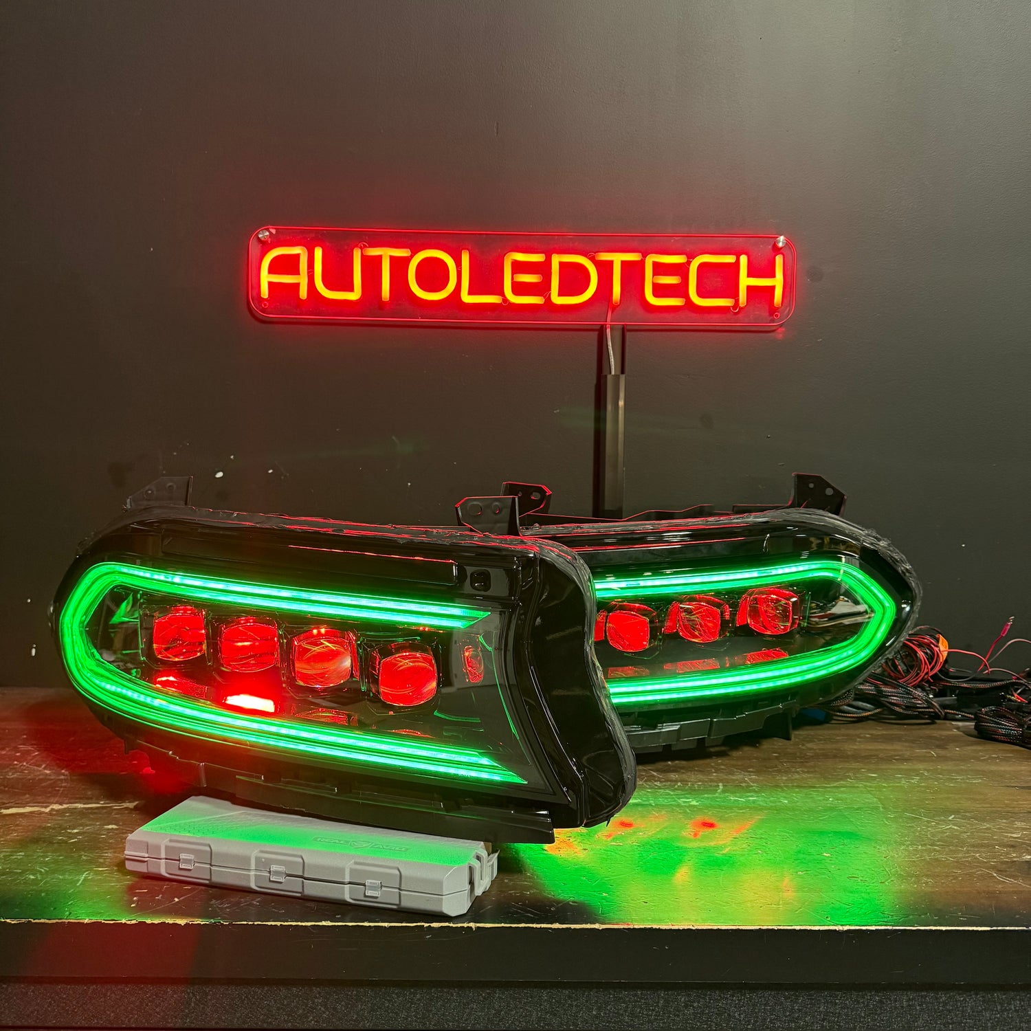 2015-2023 Dodge Charger Alpharex RGBW FLOW SERIES LED DRL Headlights