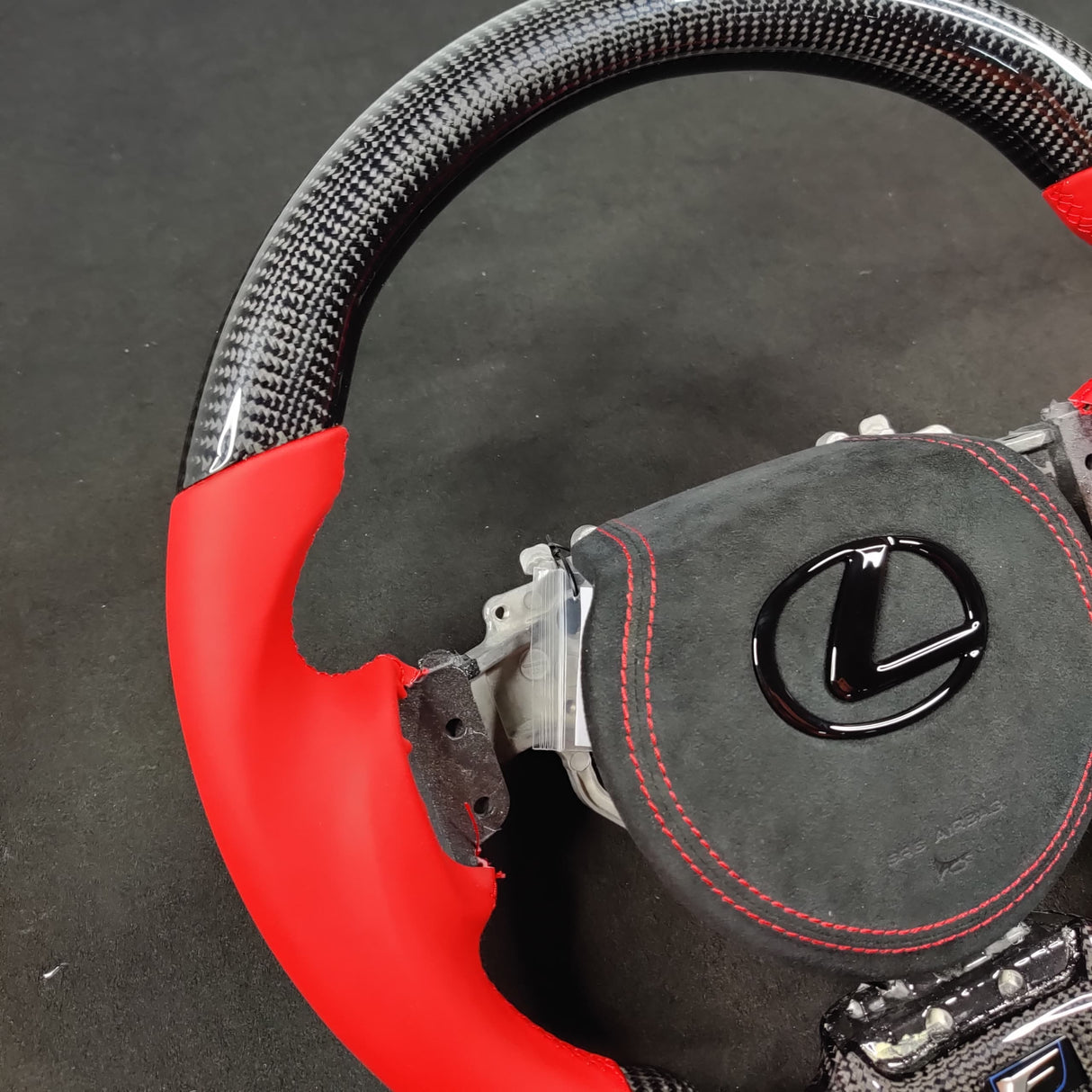 2014-2026 Lexus IS RC Custom Carbon Fiber Steering Wheel w/ LED RPM Display - AutoLEDTech.com