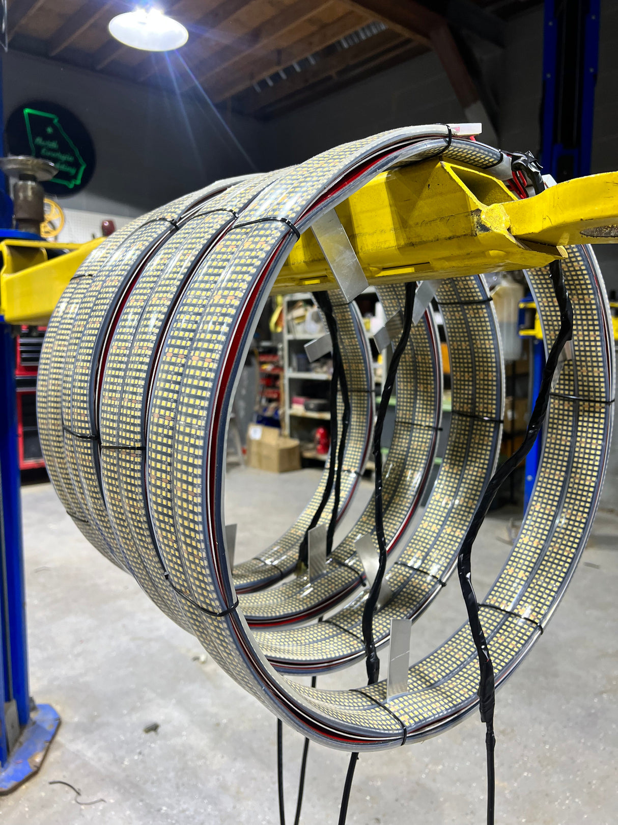 20 Row Pure White LED Wheel Ring Lights Kit