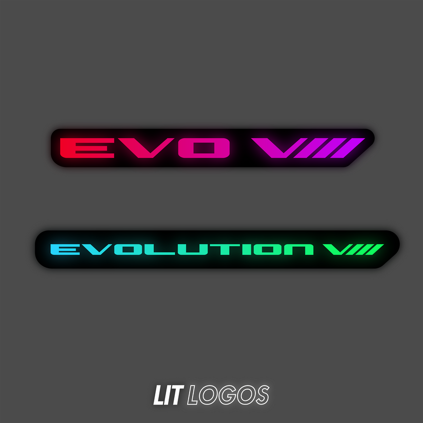 Lancer Evolution RGBW Flow Series LED Badge Emblem - Lit Logos