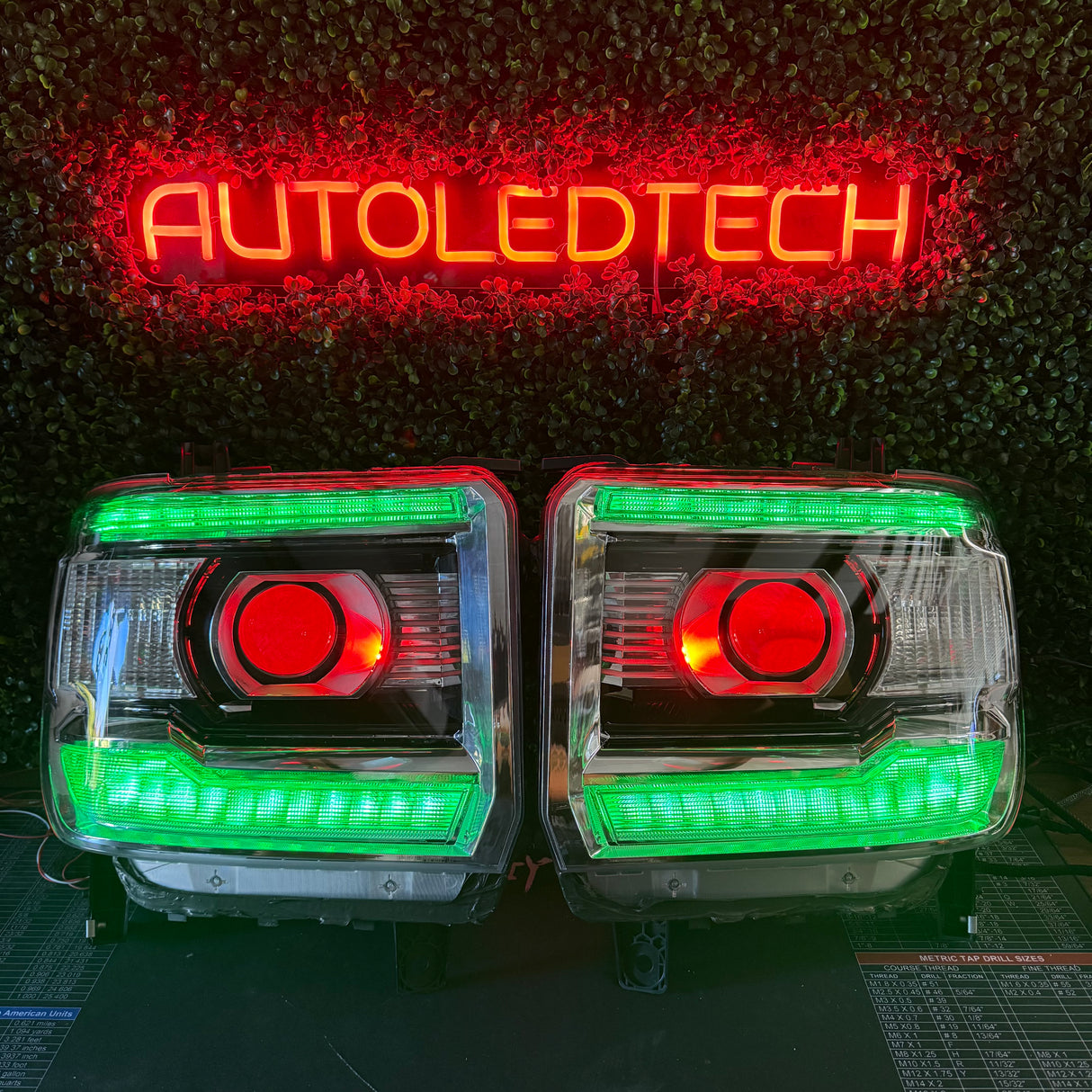 2014-2019 GMC Sierra HD RGBW Flow Series LED DRL Headlights