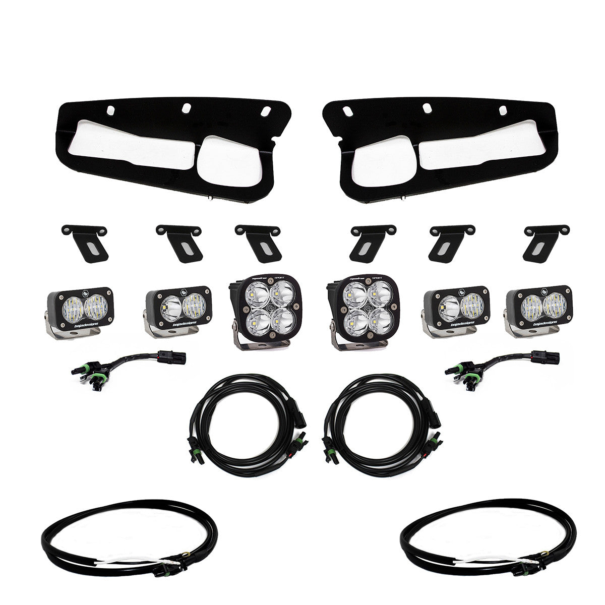 2021-2026+ Ford Bronco Baja Designs Squadron Dual S2 Bumper Fog Pocket Light Kit
