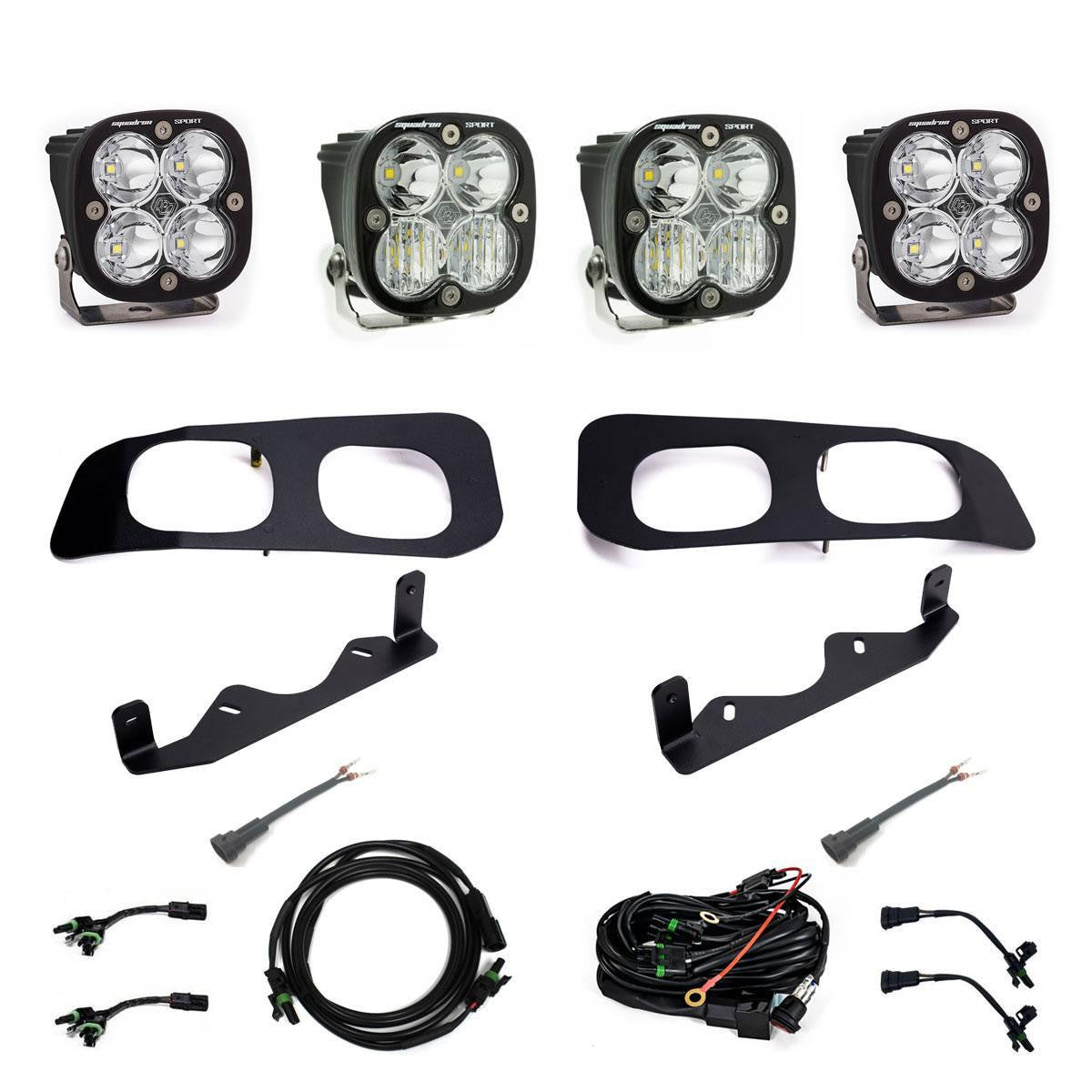 2023-2026+ Ford F250 Super Duty Baja Designs Squadron Dual Fog Pocket Light Kit
