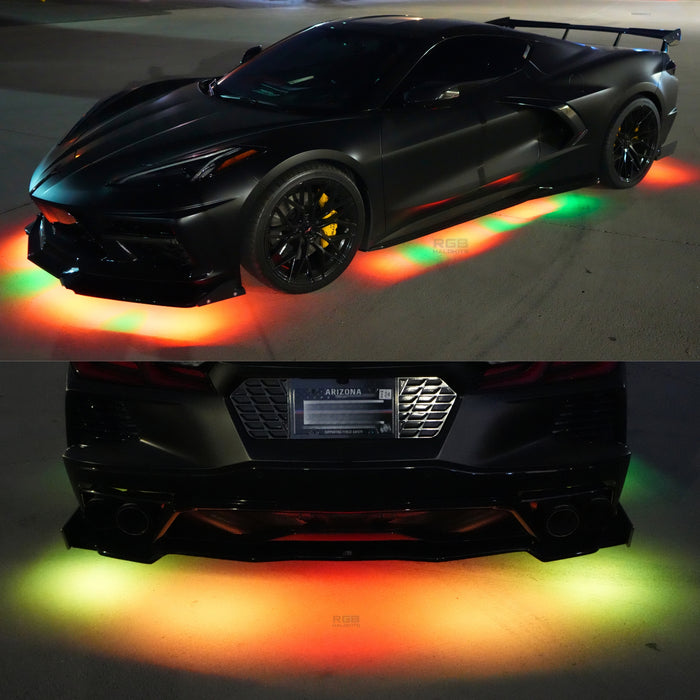 CUSTOM LENGTH 6-Piece Flexible Flow Series LED Underbody Lights Kit - AutoLEDTech.com