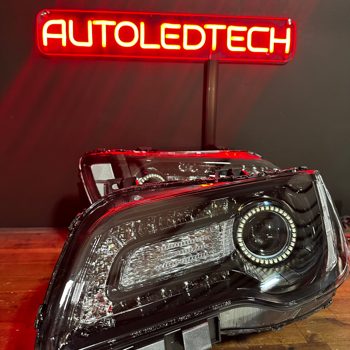 2011-2023 Chrysler 300 RGBW Flow Series LED Halo DRL Prebuilt Headlights