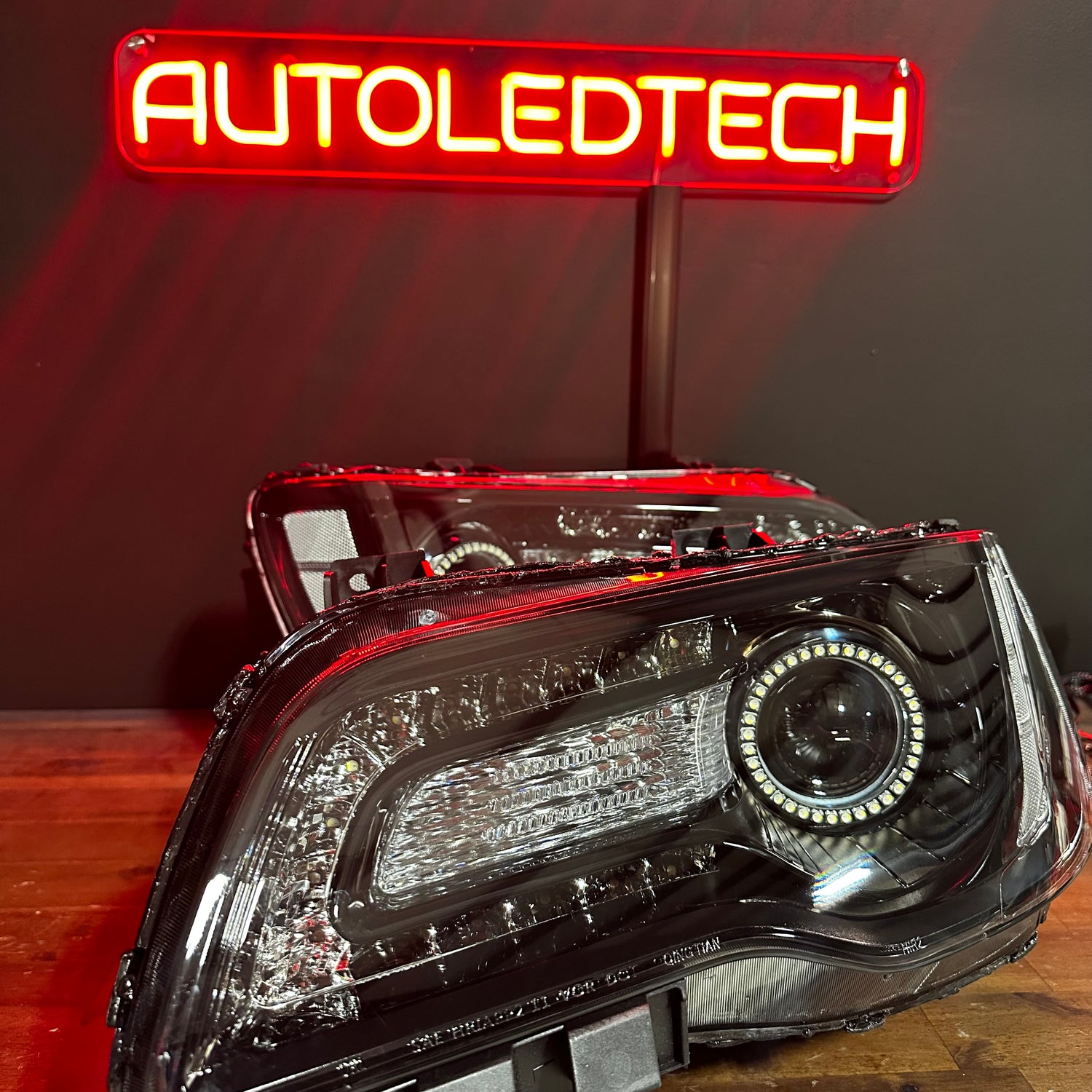 2011-2023 Chrysler 300 RGBW Flow Series LED Halo DRL Prebuilt Headlights