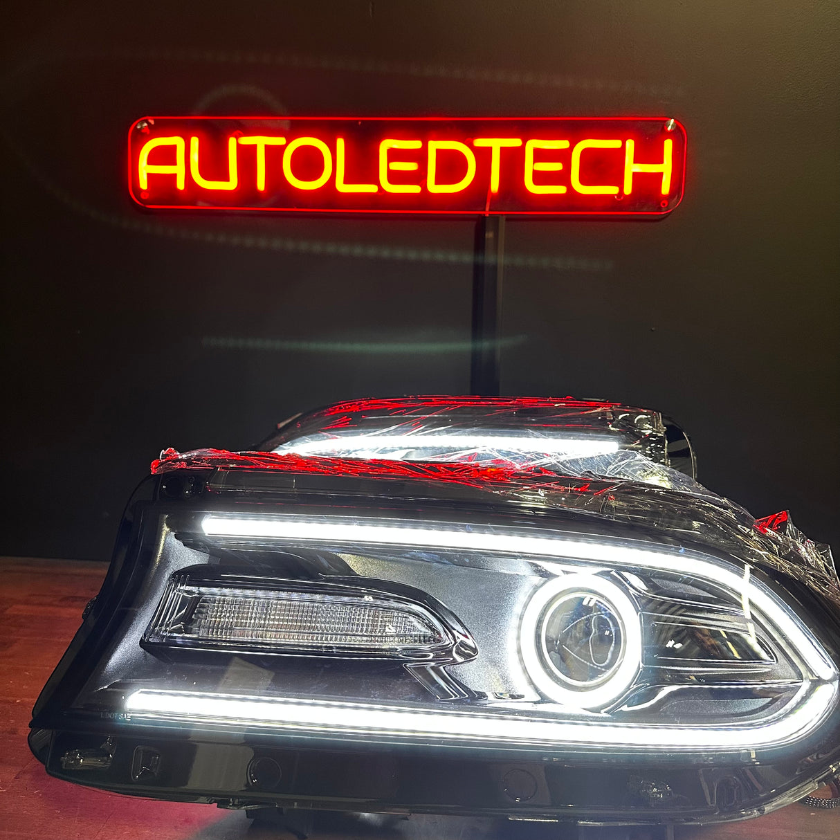 2015-2023 Dodge Charger RGBW Flow Series LED DRL Prebuilt Halo Headlights