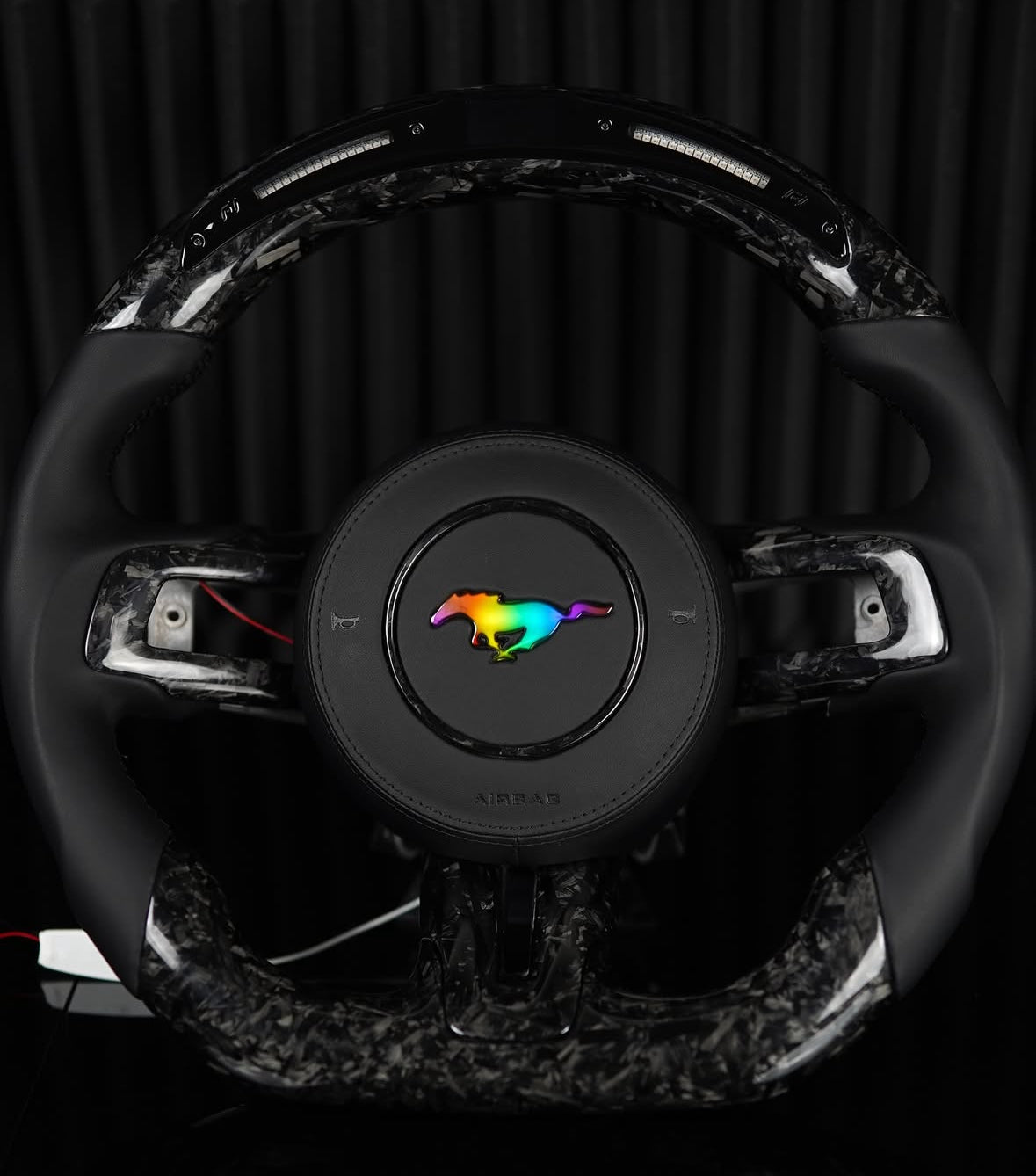 2015-2023 Ford Mustang RGB LED Custom Airbag Cover - AutoLEDTech.com