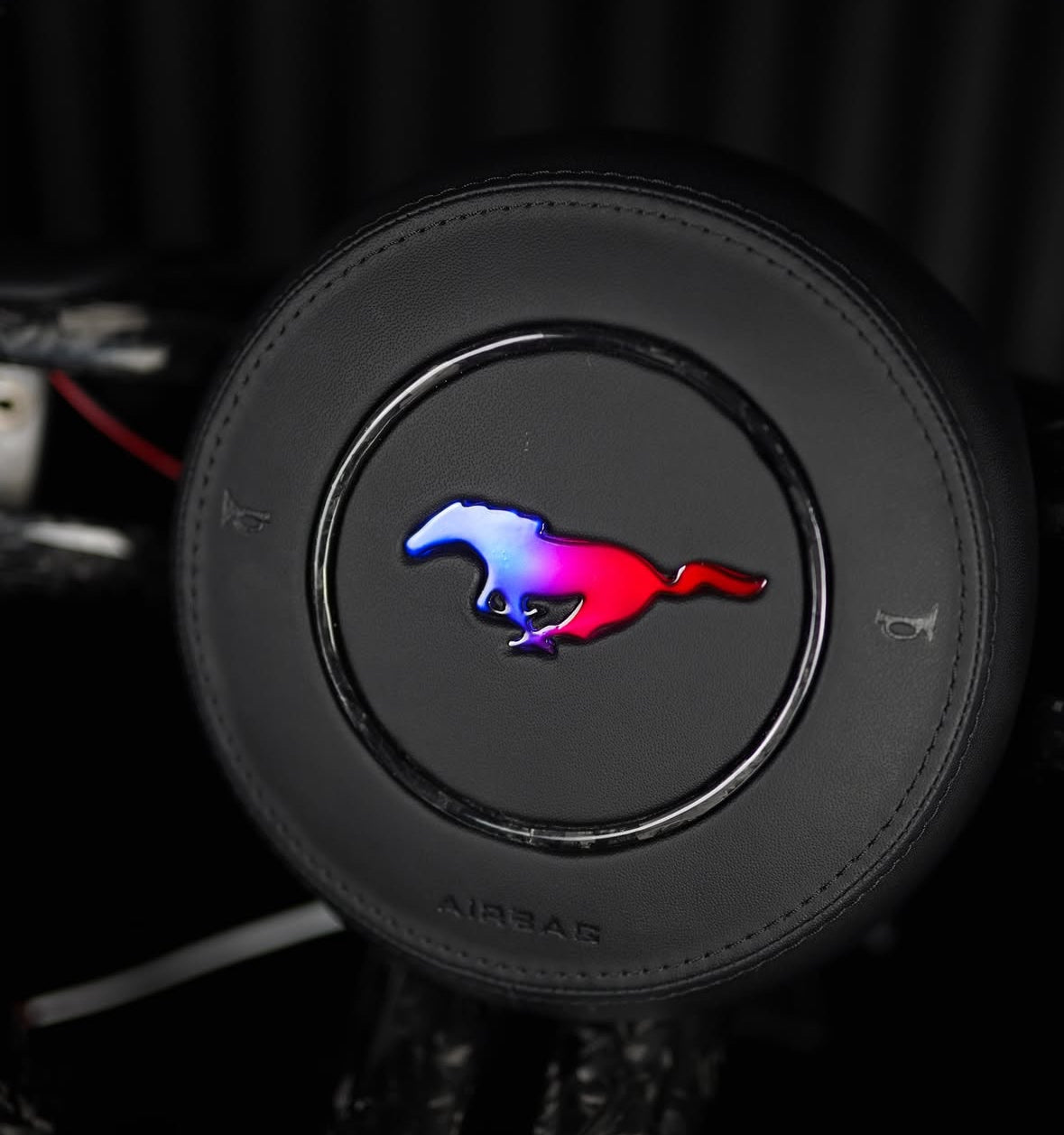 2015-2023 Ford Mustang RGB LED Custom Airbag Cover - AutoLEDTech.com