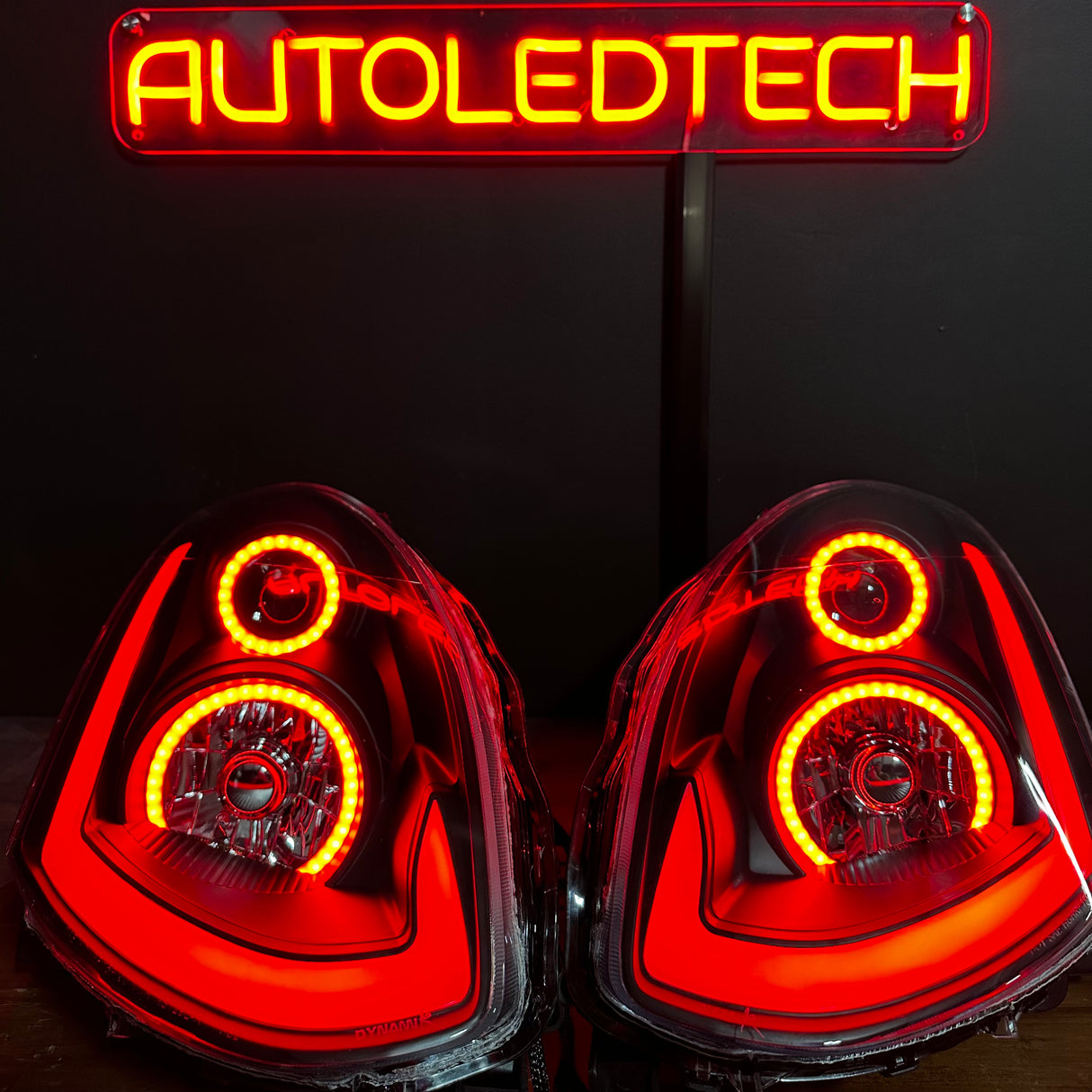 2003-2007 Infiniti G35 Coupe RGBW Flow Series LED Halo DRL Custom Headlights