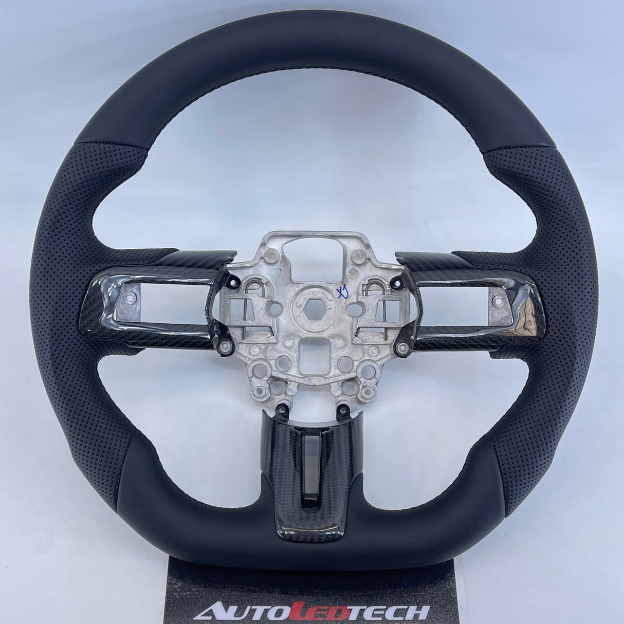 2015-2023 Ford Mustang Carbon Fiber Steering Wheel - AutoLEDTech.com