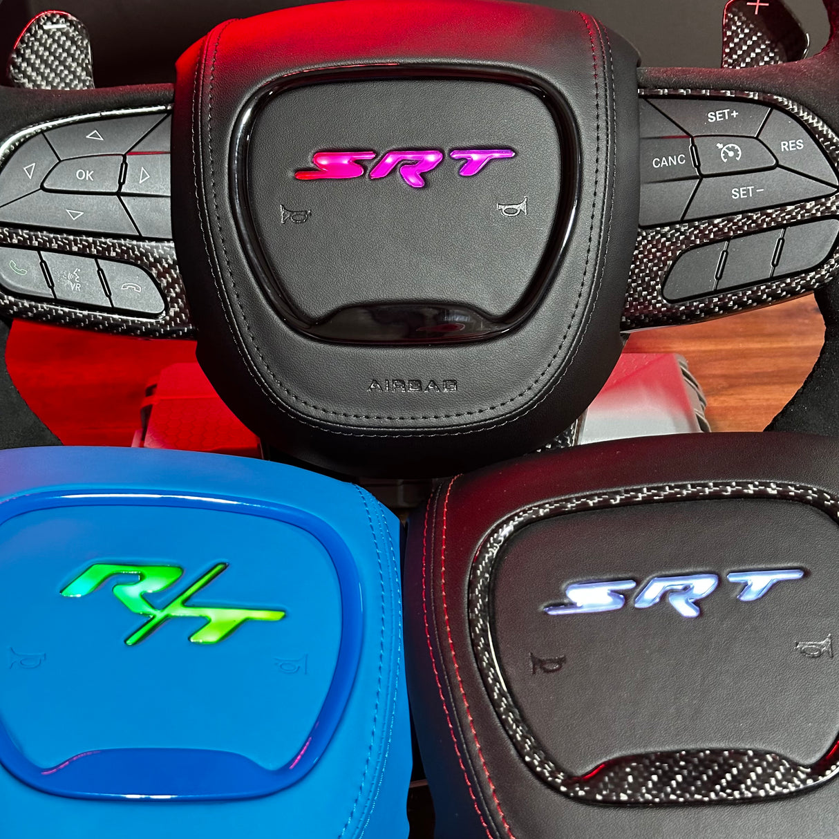 Dodge SRT RGB LED Custom Airbag Cover
