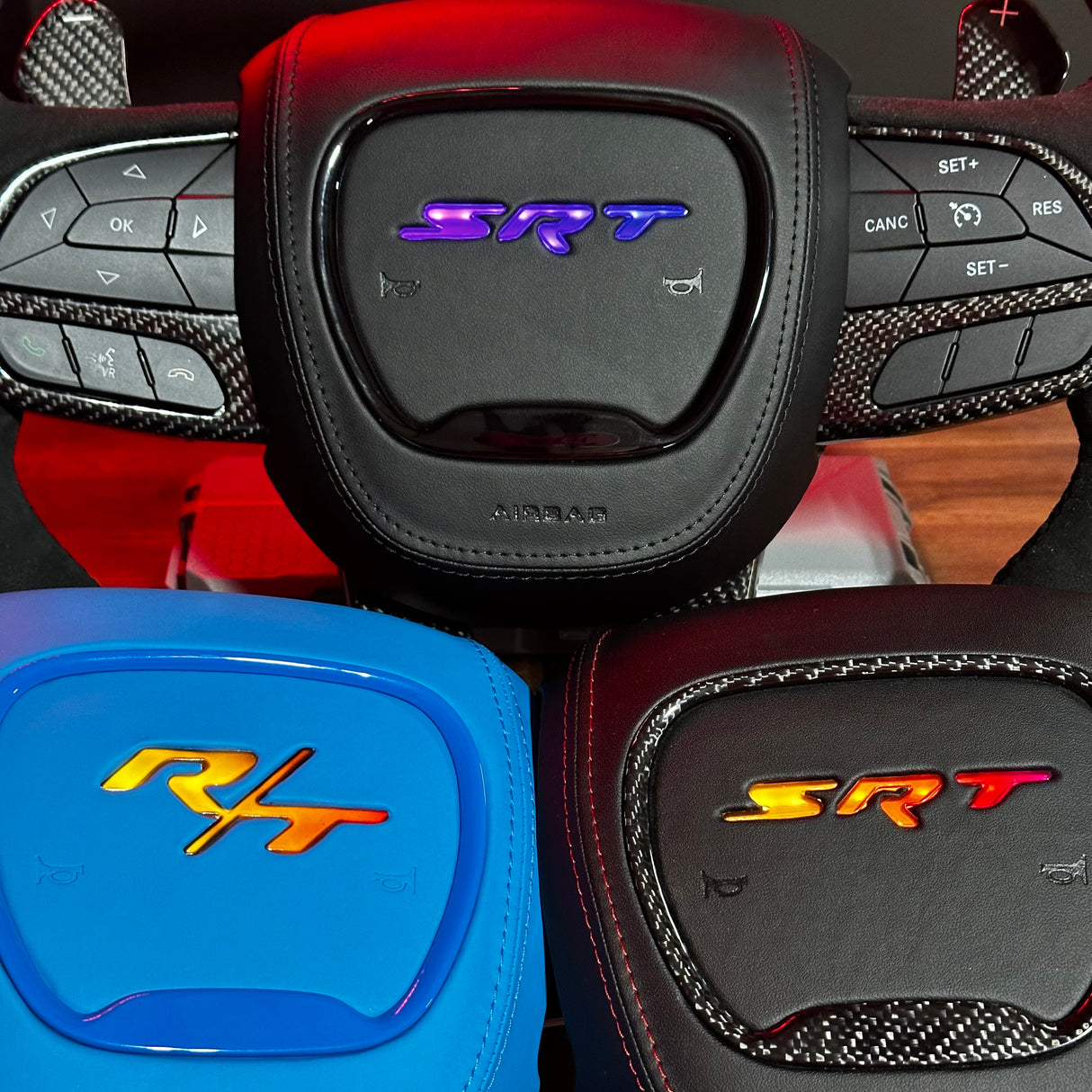 SRT HELLCAT RGB LED Custom Airbag Cover