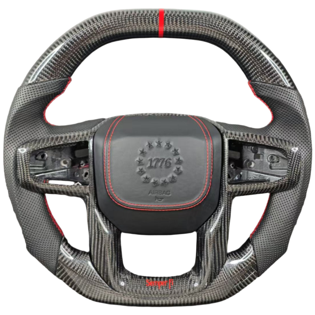 2023-2025+ Chevy Colorado Custom Carbon Fiber Steering Wheel - AutoLEDTech.com