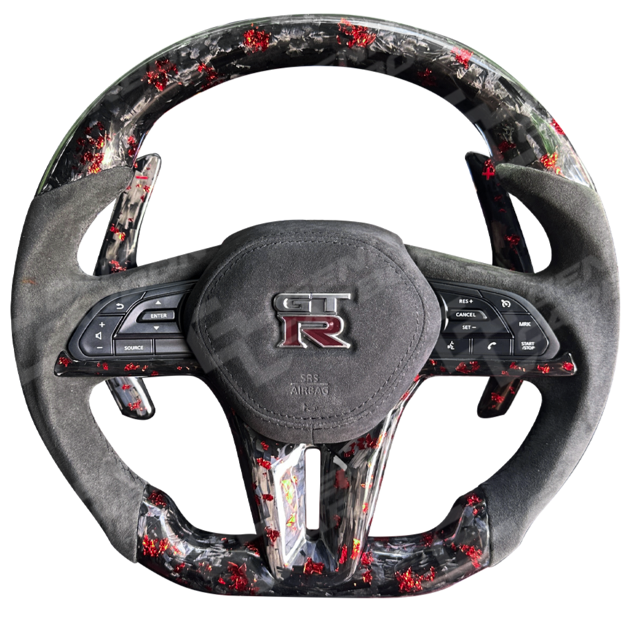 2009-2020 Nissan 370z Custom Carbon Fiber Steering Wheel - AutoLEDTech.com