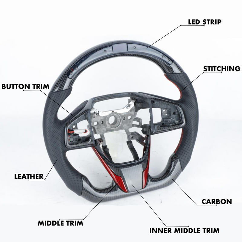 2022-2026 Honda Accord Custom Carbon Fiber Steering Wheel - AutoLEDTech.com