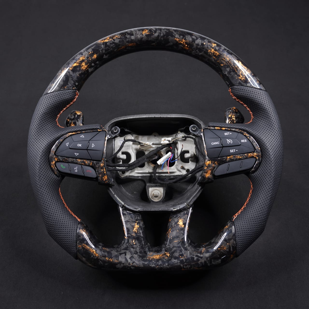 2015-2023 Dodge Charger Challenger Custom Carbon Fiber LED Steering Wheel