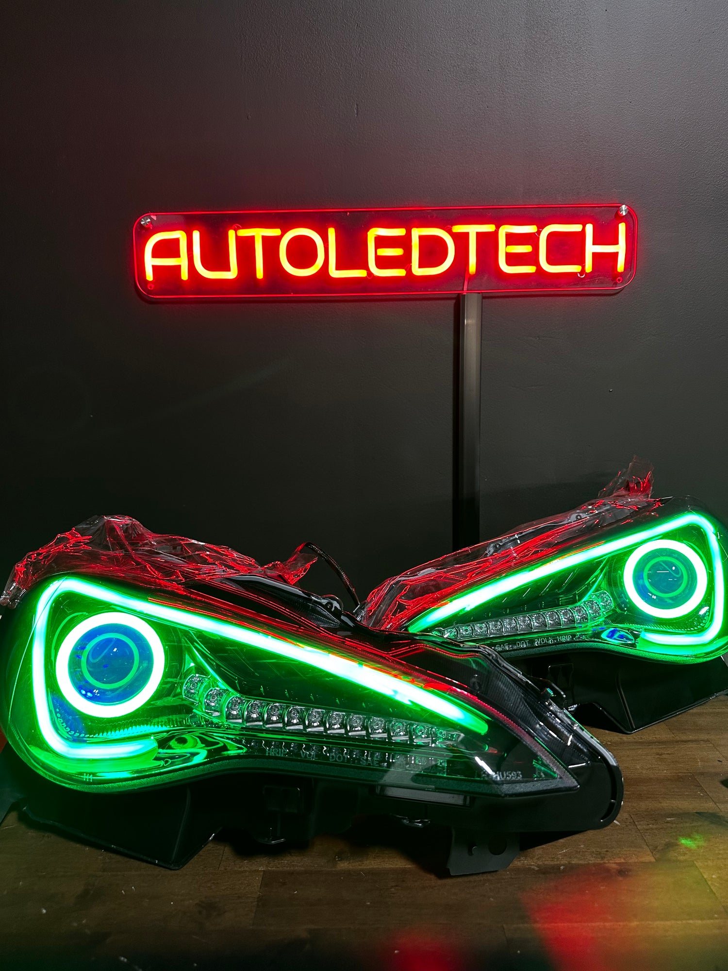 2012-2017 Scion FR-S RGBW Flow Series LED Halo DRL Headlights