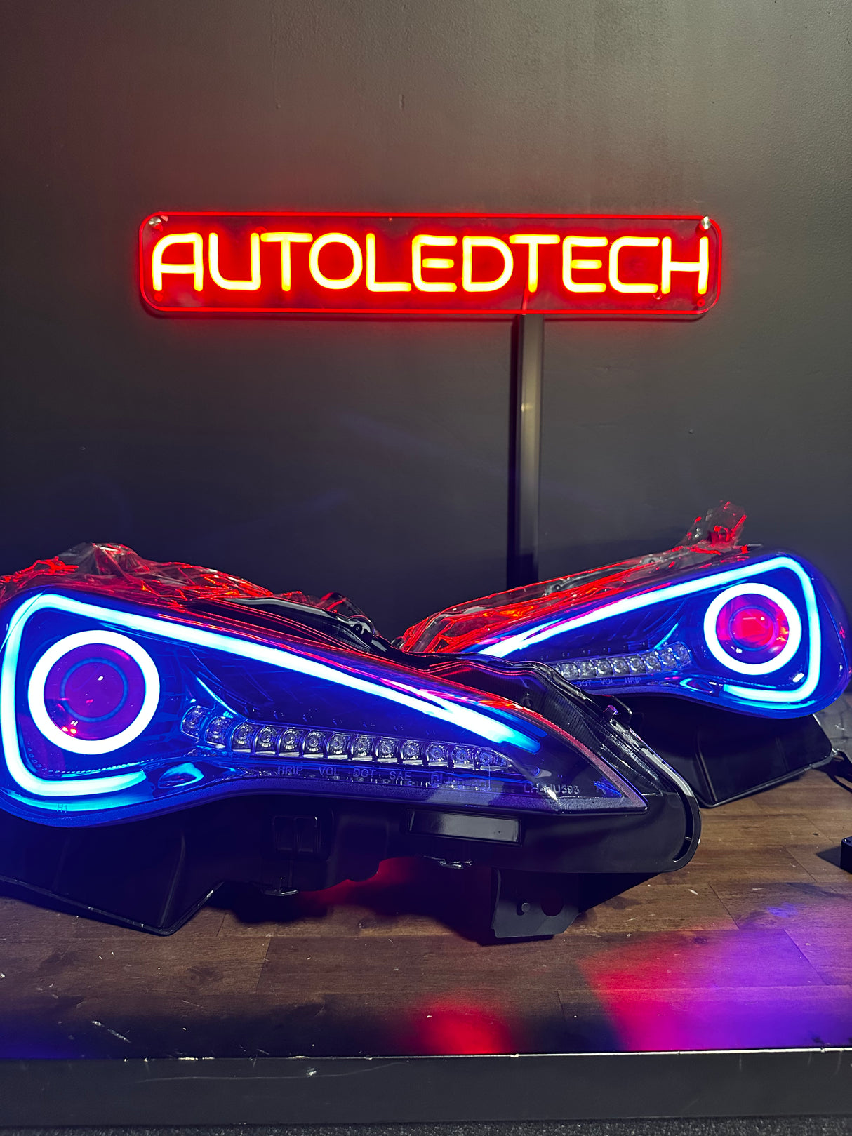 2012-2017 Scion FR-S RGBW Flow Series LED Halo DRL Headlights