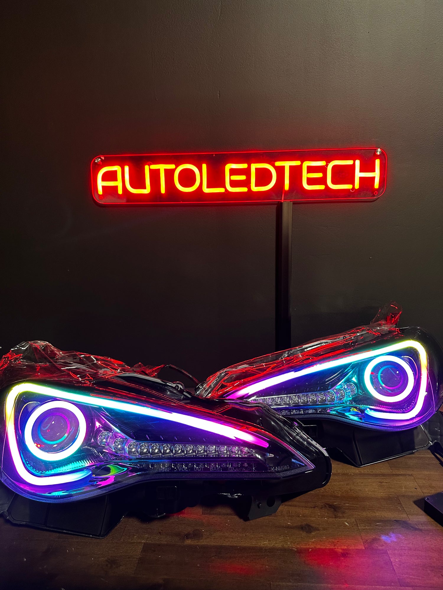 2012-2017 Scion FR-S RGBW Flow Series LED Halo DRL Headlights
