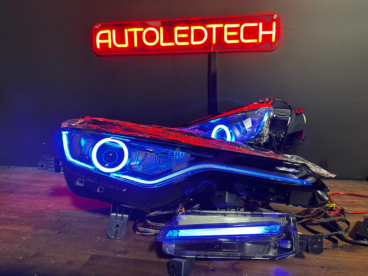 2019-2024 Chevrolet Camaro RGBW LED DRL Prebuilt Headlights & Fog Lights (Color-Changing)