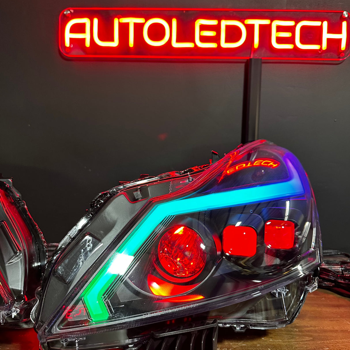 2010-2015 Infiniti G37/G25/Q60 RGB Flow Series LED DRL Headlights